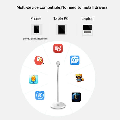 Compatible with PC / Mac for Live Broadcast, Show, KTV, etc., BK USB Port/Red, BK USB Port/White, BK USB Port/Black