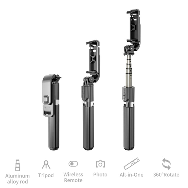 L03 Aluminum Alloy Foldable Bluetooth Tripod Selfie Stick, L03 White, L03 Black