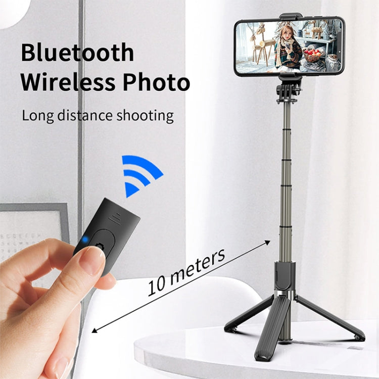 L03 Aluminum Alloy Foldable Bluetooth Tripod Selfie Stick, L03 White, L03 Black