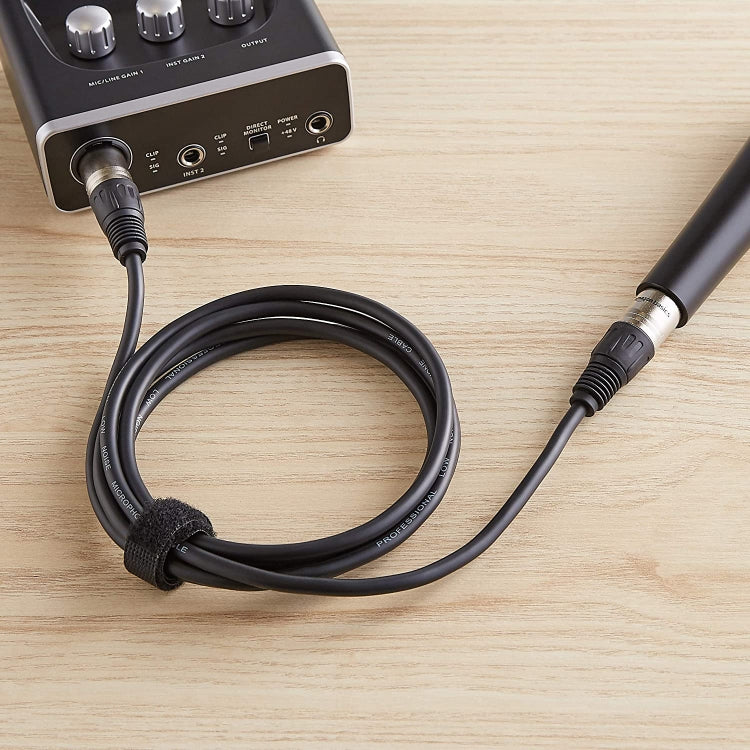 1.8m 3-Pin XLR Male to XLR Female Microphone Cable, Length: 1.8m