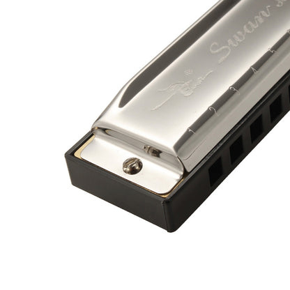 Harmónica diatónica Swan SW1020-7 de 10 furos para blues, ideal para adultos, estudantes, crianças e principiantes. Harmónica polifónica SW1020-7 de 10 furos.