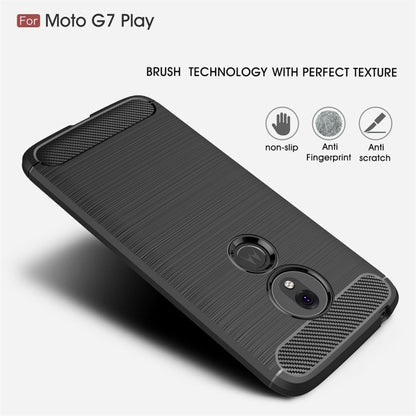 Brushed Texture Carbon Fiber TPU Case for Motorola Moto G7 Play EU Version, For Moto G7 Play EU