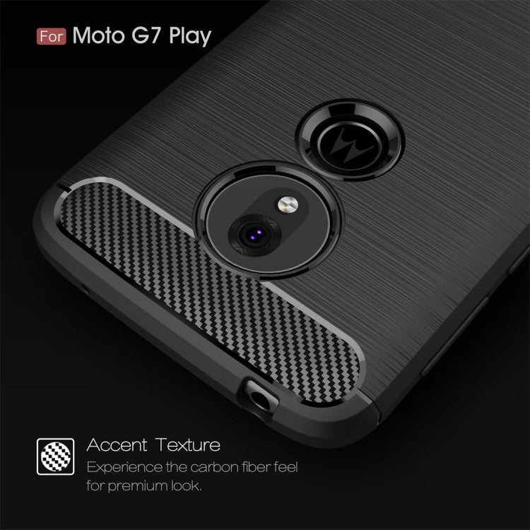 Brushed Texture Carbon Fiber TPU Case for Motorola Moto G7 Play EU Version, For Moto G7 Play EU