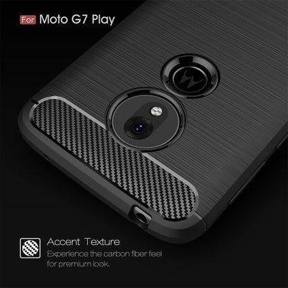 Brushed Texture Carbon Fiber TPU Case for Motorola Moto G7 Play EU Version, For Moto G7 Play EU