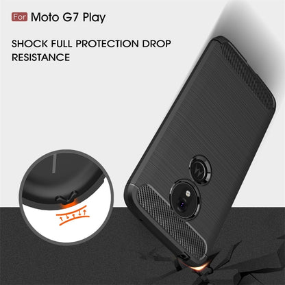 Brushed Texture Carbon Fiber TPU Case for Motorola Moto G7 Play EU Version, For Moto G7 Play EU