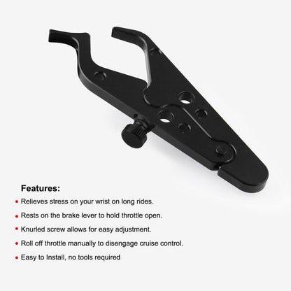 MB-OT312-BK Universal Motorcycle Modified Aluminum Throttle Control Clip Auxiliary Handle Fixed Clip Set, MB-OT312-BK