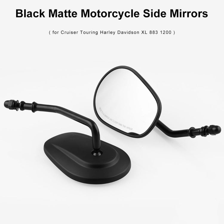 Espejo retrovisor giratorio mate modificado MB-MR008-BK para motocicleta Harley-Davidson XL 883 1200.
