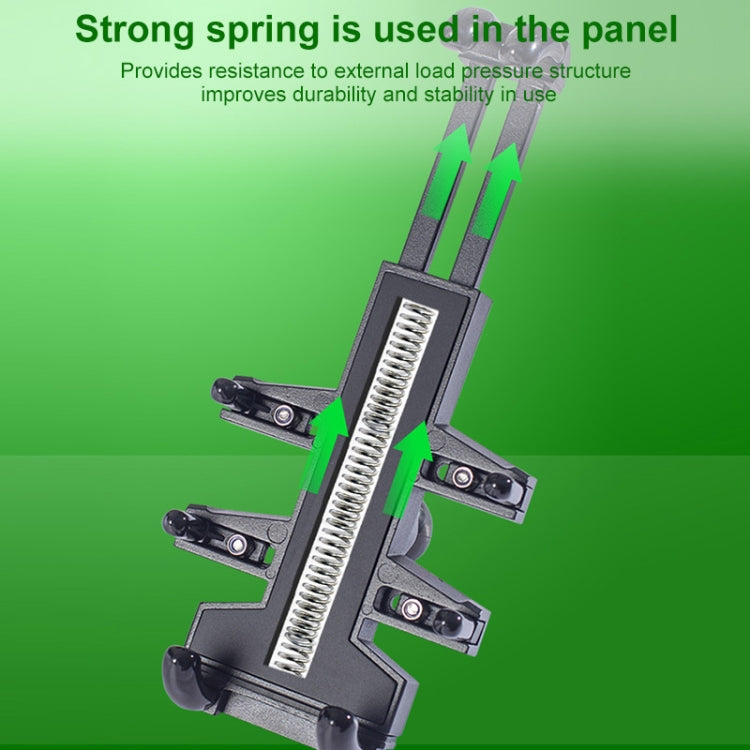 Suporte de alumínio para telemóvel com oito garras e cabeça esférica para motociclo, com orifício para parafuso de espelho retrovisor inclinável.