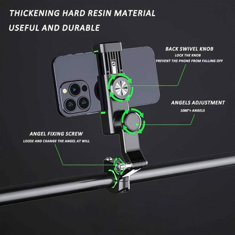 Motorcycle Spherical Compass Phone Holder, Rearview Mirror without Light, Rearview Mirror without Light (Black), Rearview Mirror without Light (Green)