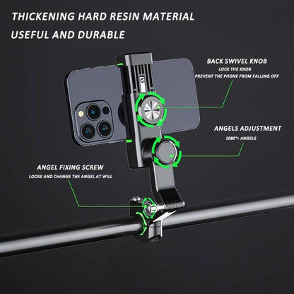 Motorcycle Spherical Compass Phone Holder, Rearview Mirror without Light, Rearview Mirror without Light (Black), Rearview Mirror without Light (Green)