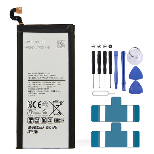 2550mAh Li-Polymer Battery for Samsung Galaxy S6 / G9200 / G9208 / G9209 / G920F / G920I / G920 / G920A, For Galaxy S6
