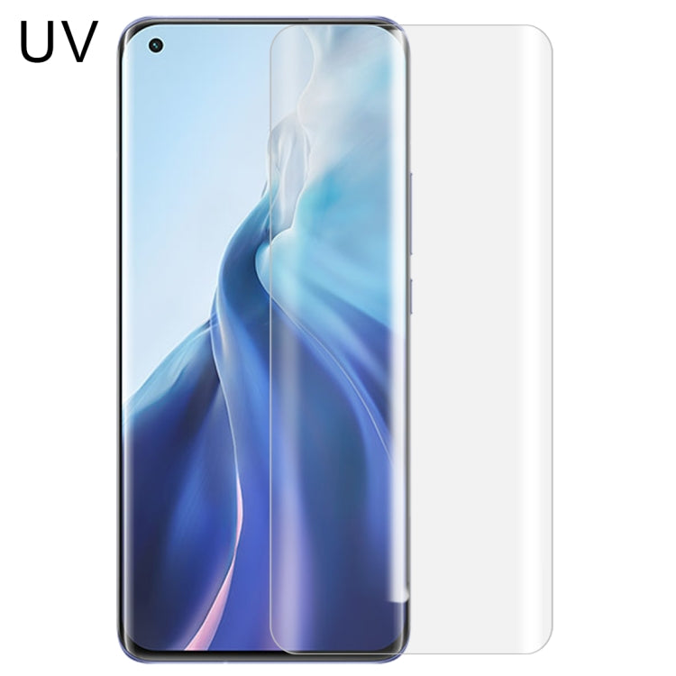 For Xiaomi Mi 11 UV Liquid Curved Full Glue Tempered Glass Film, For Xiaomi Mi 11