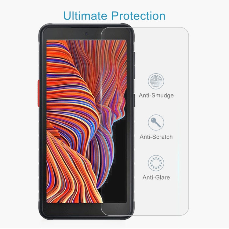 Para Samsung Galaxy Xcover 5, 10 unidades, 0,26 mm, dureza superficial 9H, 2,5D, película de vidrio templado a prueba de explosiones, no cubre toda la pantalla. Para Samsung Galaxy Xcover 5 (10 unidades)