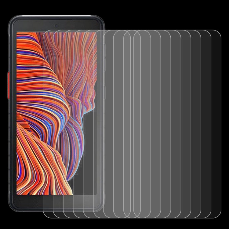 Para Samsung Galaxy Xcover 5, 10 unidades, 0,26 mm, dureza superficial 9H, 2,5D, película de vidrio templado a prueba de explosiones, no cubre toda la pantalla. Para Samsung Galaxy Xcover 5 (10 unidades)