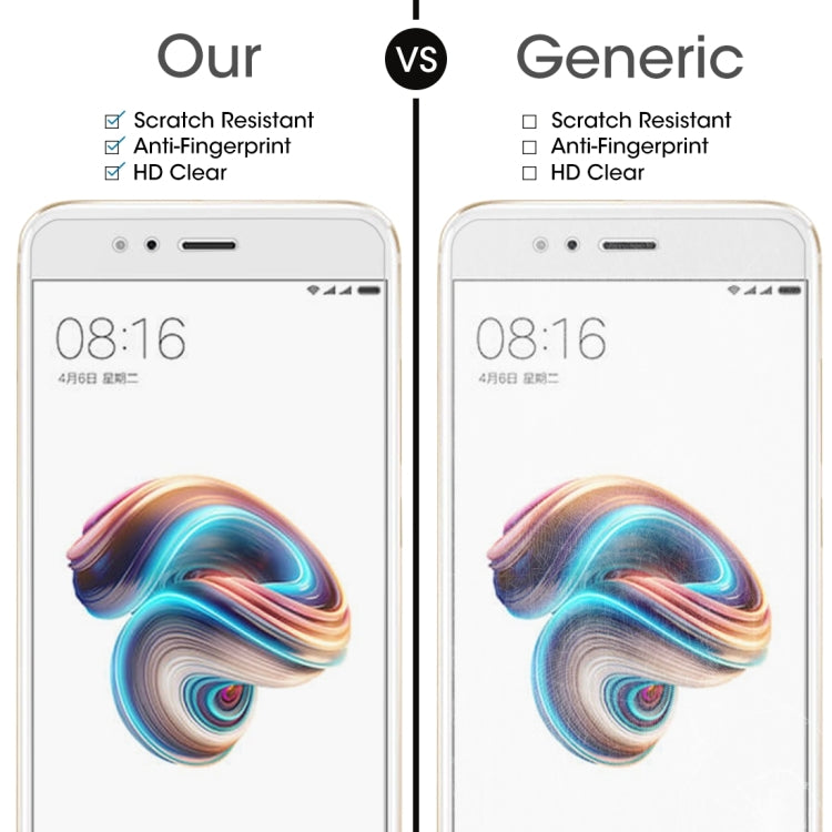 50 PCS for Xiaomi Mi 5X / A1 0.26mm 9H Surface Hardness 2.5D Explosion-proof Full Screen Tempered Glass Screen Film, No Retail Package, For Mi 5X (50 PCS)