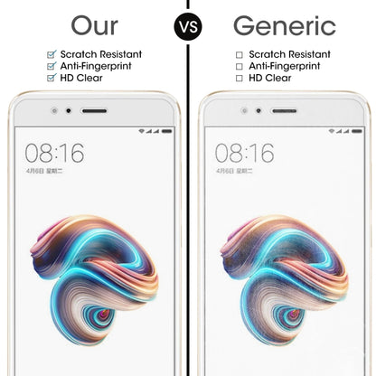 50 PCS for Xiaomi Mi 5X / A1 0.26mm 9H Surface Hardness 2.5D Explosion-proof Full Screen Tempered Glass Screen Film, No Retail Package, For Mi 5X (50 PCS)