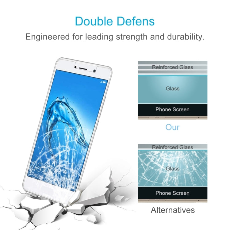 For Huawei Y7 0.3mm 9H Surface Hardness 2.5D Explosion-proof Non-full Screen Tempered Glass Screen Film, For Y7 (1 PC)