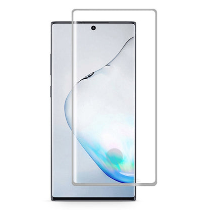 Película de vidrio templado con borde curvo 3D para Galaxy Note 10, compatible con desbloqueo por huella dactilar (1 unidad)