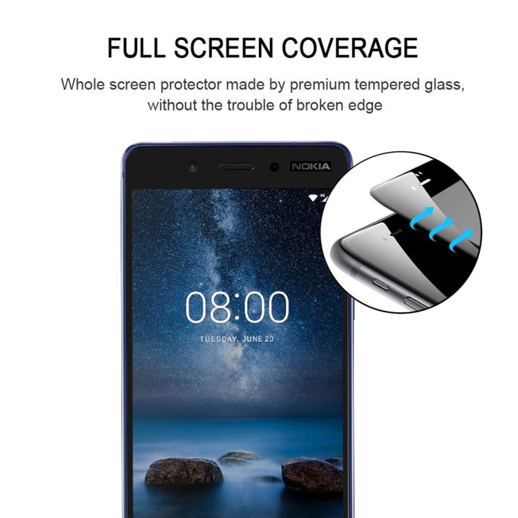 25 PCS Full Glue Full Cover Screen Protector Tempered Glass film for Nokia 5, For Nokia 5