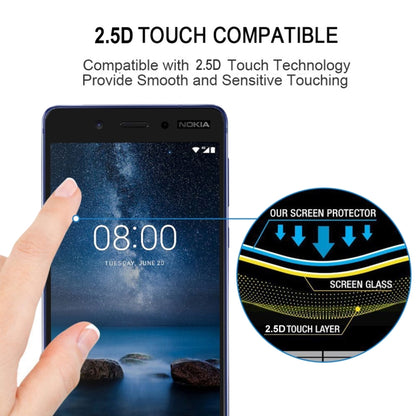 25 PCS Full Glue Full Cover Screen Protector Tempered Glass film for Nokia 5, For Nokia 5