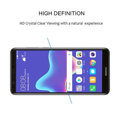 0.26mm 9H 2.5D Anti-scratch Silk-screen Tempered Glass Full Screen Film for Huawei Y9 (2018), For Y9 (2018) (1 PCS) Black