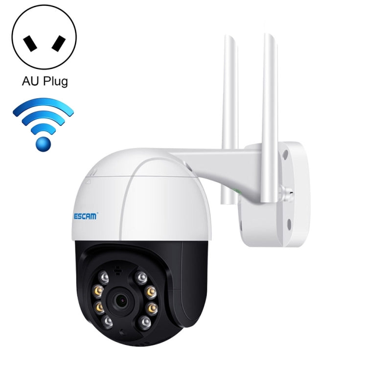 ESCAM QF218 1080P Pan/Tilt AI Humanoid Detection IP66 Waterproof WiFi IP Camera, Compatible con ONVIF / Visión nocturna / Tarjeta TF / Audio bidireccional, Enchufe estadounidense, NC1228AU, NC1228EU, NC1228UK, NC1228US