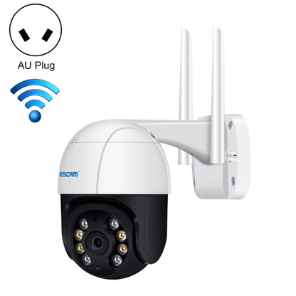 ESCAM QF218 1080P Pan/Tilt AI Humanoid Detection IP66 Waterproof WiFi IP Camera, Compatible con ONVIF / Visión nocturna / Tarjeta TF / Audio bidireccional, Enchufe estadounidense, NC1228AU, NC1228EU, NC1228UK, NC1228US