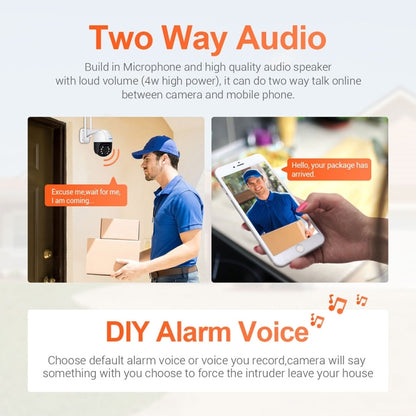 ESCAM QF218 1080P Pan/Tilt AI Humanoid Detection IP66 Waterproof WiFi IP Camera, Compatible con ONVIF / Visión nocturna / Tarjeta TF / Audio bidireccional, Enchufe estadounidense, NC1228AU, NC1228EU, NC1228UK, NC1228US