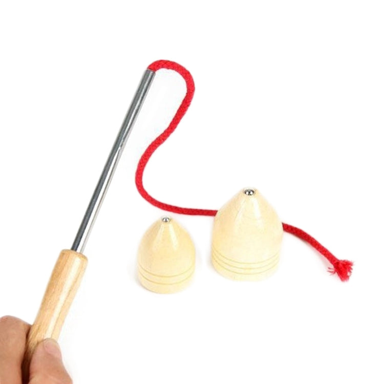 Juguete giratorio de madera para niños al aire libre, estilo vintage, con cuerda.