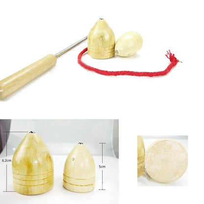 Juguete giratorio de madera para niños al aire libre, estilo vintage, con cuerda.