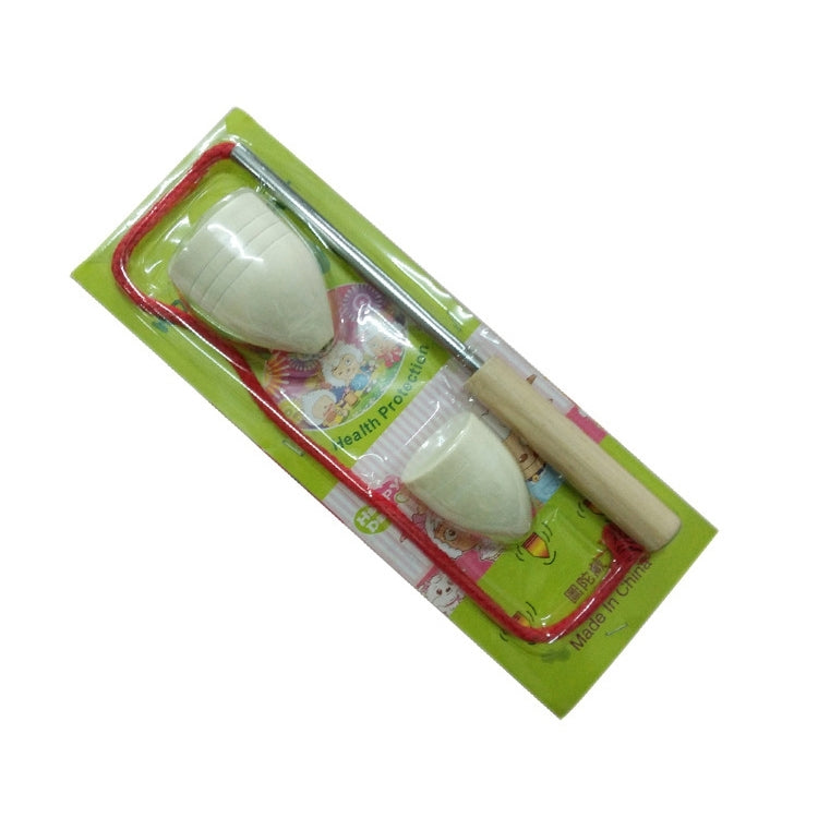 Juguete giratorio de madera para niños al aire libre, estilo vintage, con cuerda.