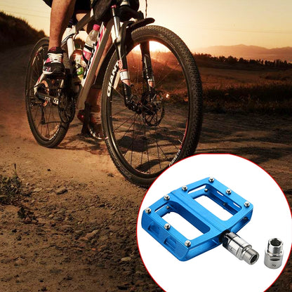 QL1 - Par de extensores de pedal de bicicleta de acero para pedales roscados de 9/16 pulgadas