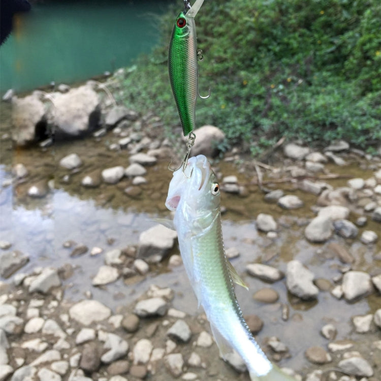 Conjunto de 6 amostras artificiais de plástico rígido HENGJIA, tamanho minnow, 8,5 cm e 8,9 g.