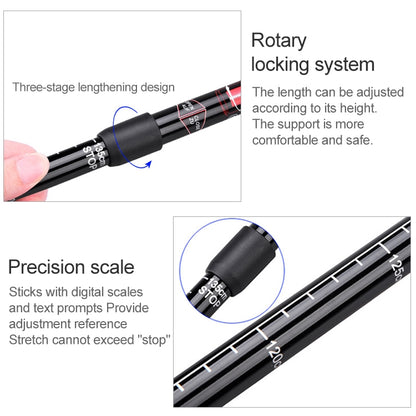 Aotu AT7551 135cm Aluminum Alloy Outdoor Camping Corky Trekking Poles, Black#135cm, Blue#135cm, Red#135cm, Silver#135cm