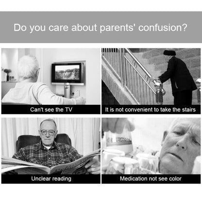 Gafas para presbicia con lentes de película azul anti-rayos azules sin montura, +2.00D, +2.00D