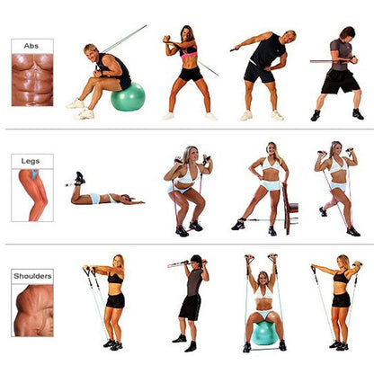 Portable Latex Chest Expander Pull Rope Crossfit Muscle Training Resistance Cable Rope Trainer Set Fitness Resistance Bands, Rope Length: 1m, Random Color Delivery, Latex Pull Rope