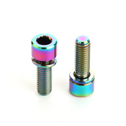 2 PCS Bicycle Accessories Titanium Bottle Cage Screw M5 15mm, 15mm