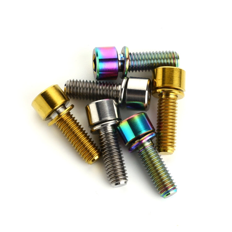 2 PCS Bicycle Accessories Titanium Bottle Cage Screw M5 15mm, 15mm