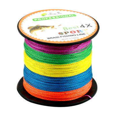 HENGJIA Colorful 5.0# 0.37mm 50LB 22.6kg Tension 300m Extra Strong 4 Shares Braid PE Fishing Line Kite Line, 5.0# 0.37mm 50LB
