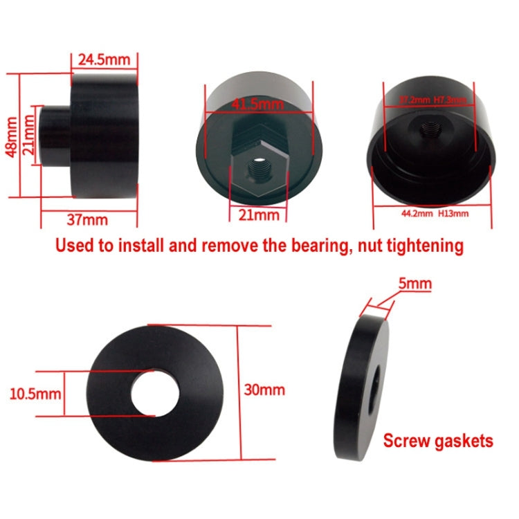 BIKERSAY BT040S3 Bicycle Press-in Type Axis Bracket Static Installation Removal Tool Set, Simple Edition, BT040S3