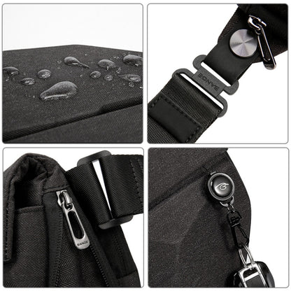Bange BG-7502 Men Pyramid Hard Shell Waterproof Crossbody Chest Bag, Size: 35 x 18 x 5cm, 35 x 18 x 5cm(Black), 35 x 18 x 5cm(Grey)