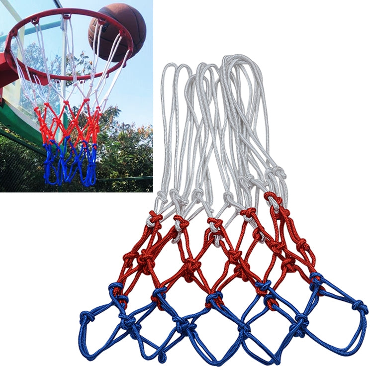 Regular Edition Polyester Rope Basketball Frame Net (White Red Blue), Regular Edition