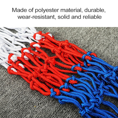 Regular Edition Polyester Rope Basketball Frame Net (White Red Blue), Regular Edition