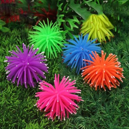 Aquarium Articles Decoration TPR Simulation Sea Urchin Ball Coral with Point, Size: L, Diameter: 13cm, 13cm