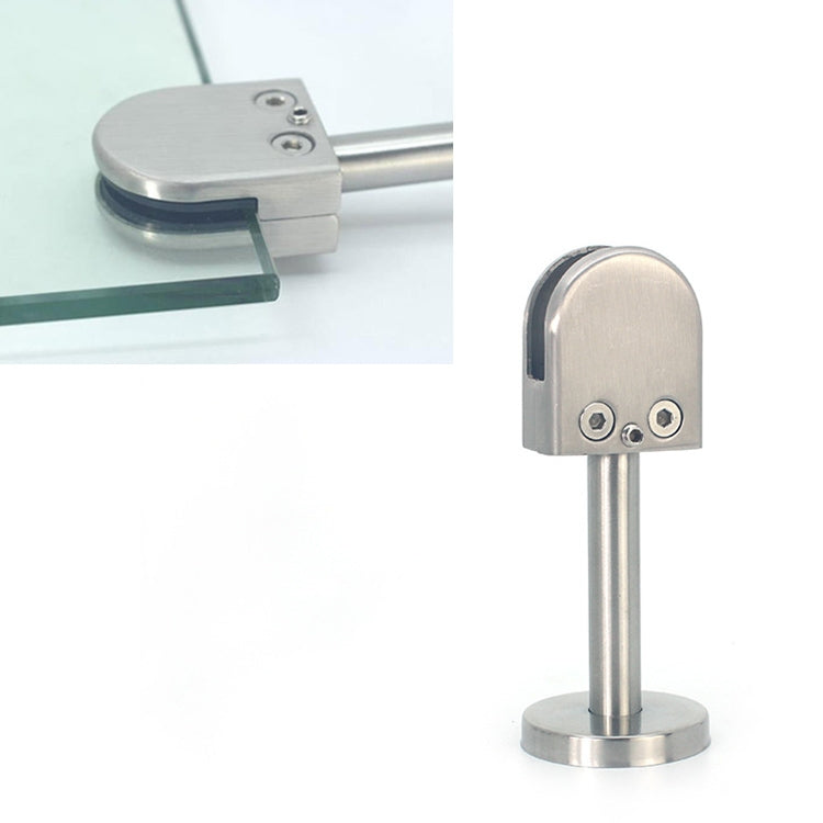 Clip de fijación para soporte de boca de pez de vidrio de acero inoxidable 201 con varilla de 14 x 100 mm. Especificación: S, S, con varilla de 14 x 100 mm.