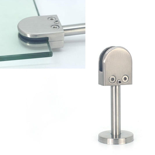 201 Stainless Steel Glass Fish Mouth Support Rod Fixing Clip with 14x100mm Rod, Specification: S, S, with 14x100mm Rod