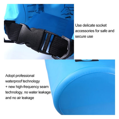 Bolsa impermeable para exteriores, tipo barril de PVC, capacidad: 2 L, rosa, verde, azul cielo, amarillo, negro, azul oscuro y naranja.