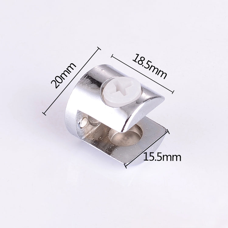 15 PCS Zinc Alloy Bright Fixed Bracket Connection 12mm Cylindrical Glass Fixing Clamp, 12mm Cylindrical