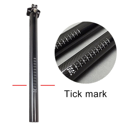 TOSEEK 3K Carbon Fiber Mountain Bike Road Bike Bicycle Seat Tube Seatpost Seat Fitting Seat Pole Bicycle Fittings, Size: 30.8x400mm, 30.8x400mm