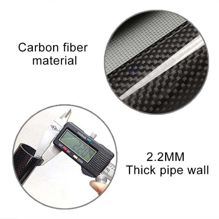 TOSEEK 3K Carbon Fiber Mountain Bike Road Bike Bicycle Seat Tube Seatpost Seat Fitting Seat Pole Bicycle Fittings, Size: 30.8x400mm, 30.8x400mm